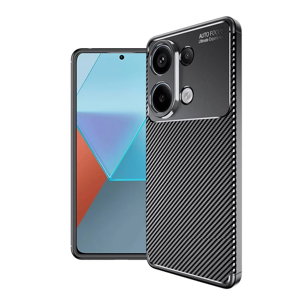 Xiaomi Redmi Note 13 4G Kılıf Karbon Silikon Case Kapak