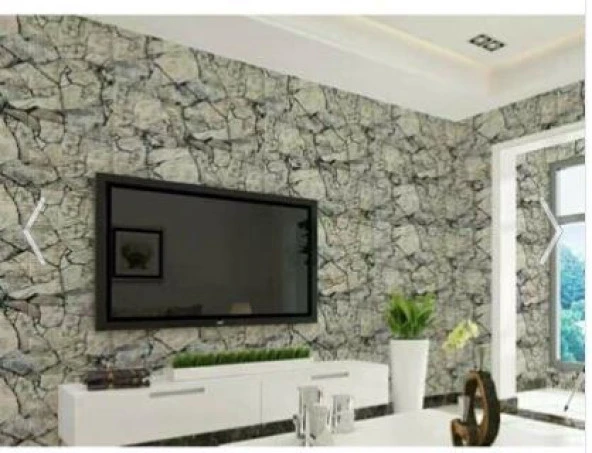 Kayrak Taş Desen Yapışkanlı Esnek 3d Duvar Paneli Kağıdı 10 Adet
