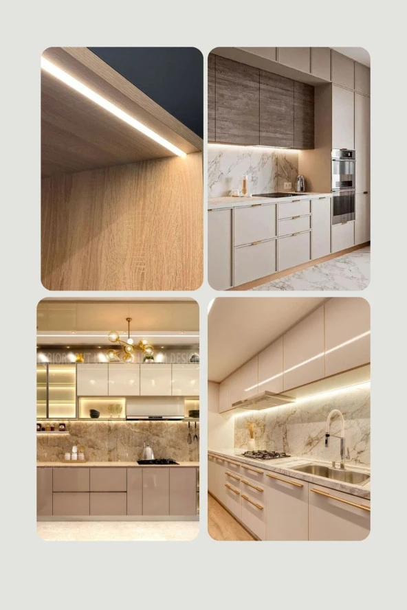 Mutfak Dolabı ve Tezgah Üstü Sıva Üstü  LED Bar 12V 6500K 200 cm - 2