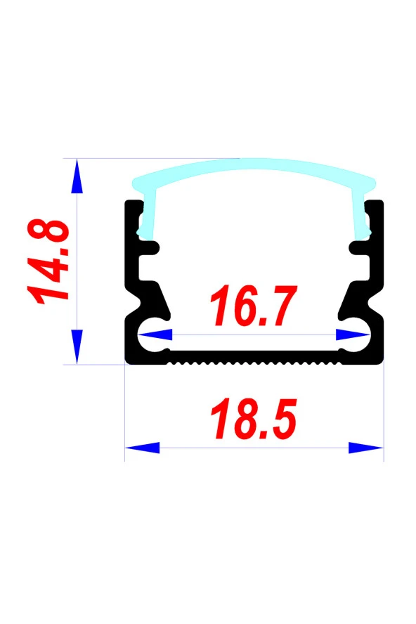 Mutfak Dolabı ve Tezgah Üstü Sıva Üstü  LED Bar 12V 6500K 200 cm - 5