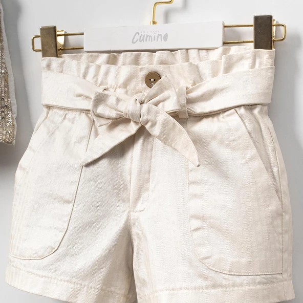 Kız Çocuk Şortlu Payetli 2 Li Bayramlık Takım - 12