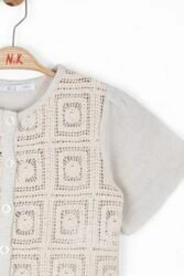 NK KİDS Kız Çocuk Mocca Keten Mevsimlik Ceket 36545 - Resim 6