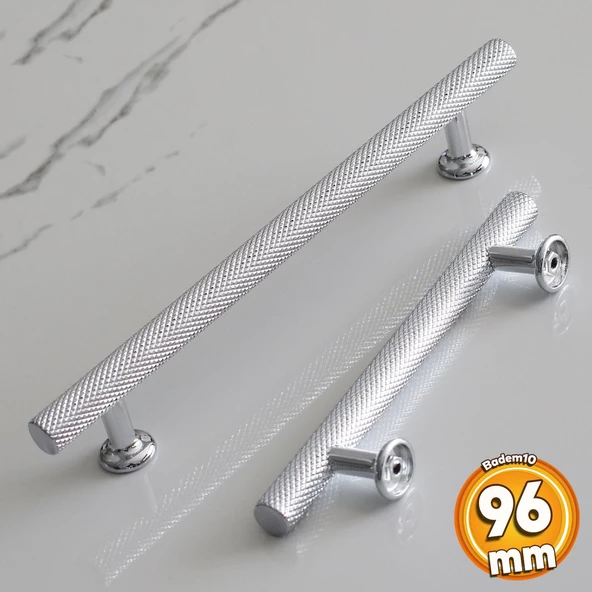Doruk Kulp Mutfak Mobilya Dolabı Çekmece Dolap Kapak Kulpları Kulpu Kulbu Krom Renk 96 mm Metal