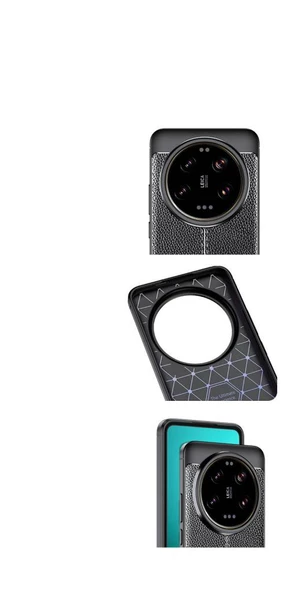 Xiaomi Mi 14 Ultra Kılıf Deri Tarzı Niss Silikon Case Kapak - 5