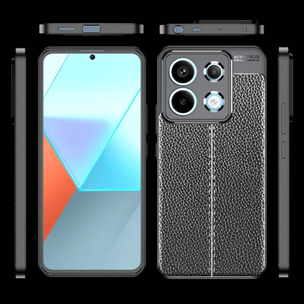 Xiaomi Redmi Note 13 5G Kılıf Deri Tarzı Niss Silikon Case Kapak - Resim 4
