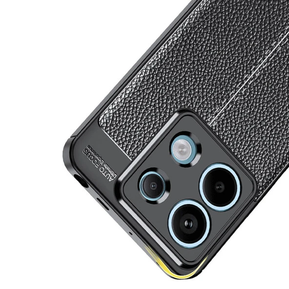 Xiaomi Redmi Note 13 5G Kılıf Deri Tarzı Niss Silikon Case Kapak - Resim 6