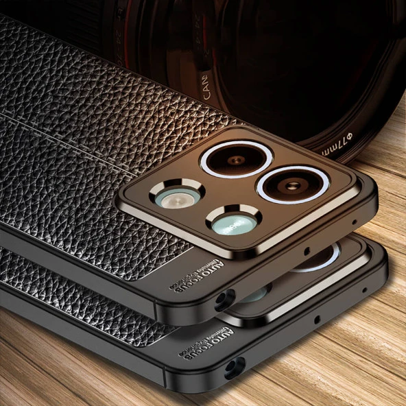 Xiaomi Redmi Note 13 5G Kılıf Deri Tarzı Niss Silikon Case Kapak - Resim 2