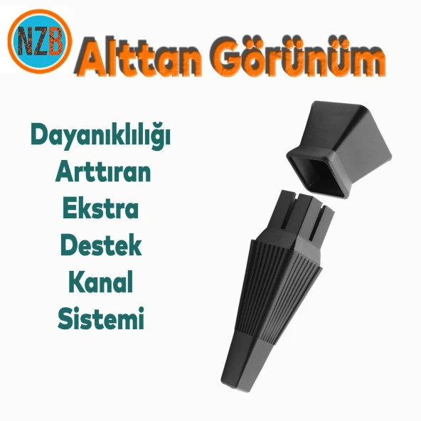 Mobilya Oturma Grubu Kanepe Sehpa TV Ünitesi Koltuk Ayağı Baza Ayakları Mat Siyah 20 cm - Resim 3