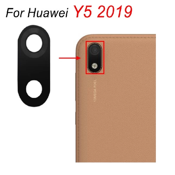 Tkgz Huawei Uyumlu Y5 2019 Arka Kamera Camı Lens Yapışkanlı
