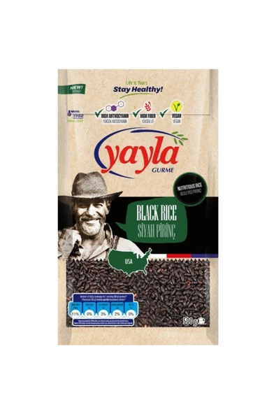 Yayla Gurme Siyah Pirinç 500 gr