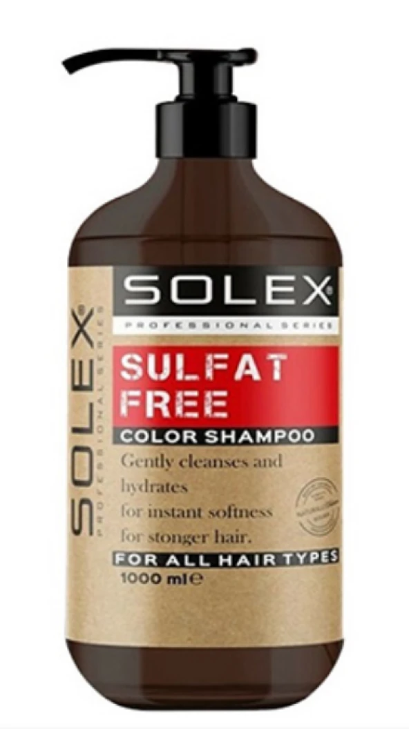 SOLEX SULFAT FREE COLOR RED ŞAMPUAN TUZSUZ 1000ML-TÜM SAÇLAR