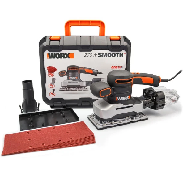 WORX WX642.1 270Watt Profesyonel Devir Ayarlı Titreşimli Zımpara ürün görseli 1