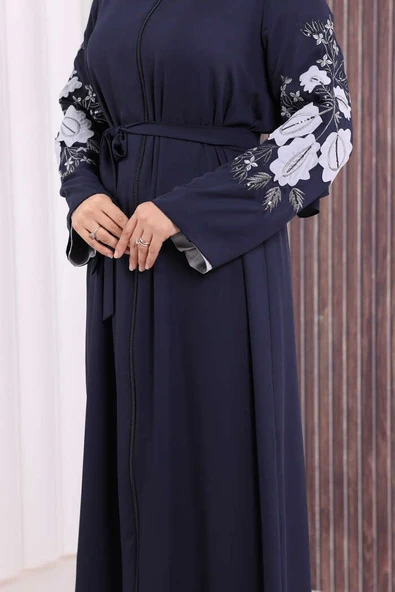 Çift Taraflı Çift Renk Ferace 7897 Lacivert - Resim 6