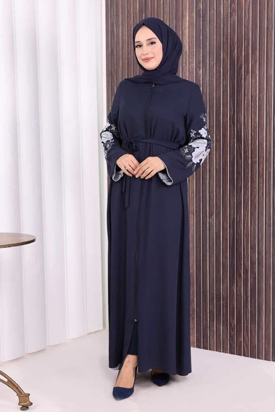 Çift Taraflı Çift Renk Ferace 7897 Lacivert - Resim 2