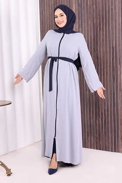 Çift Taraflı Çift Renk Ferace 7897 Lacivert - Resim 7