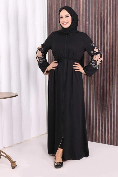 Çift Taraflı Çift Renk Ferace 7897 Siyah ürün görseli