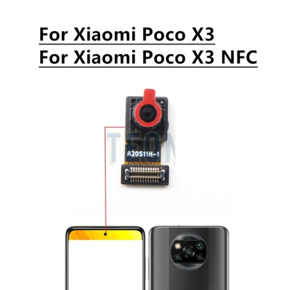 Tkgz Xiaomi POCO X3 NFC Ön Kamera Orj