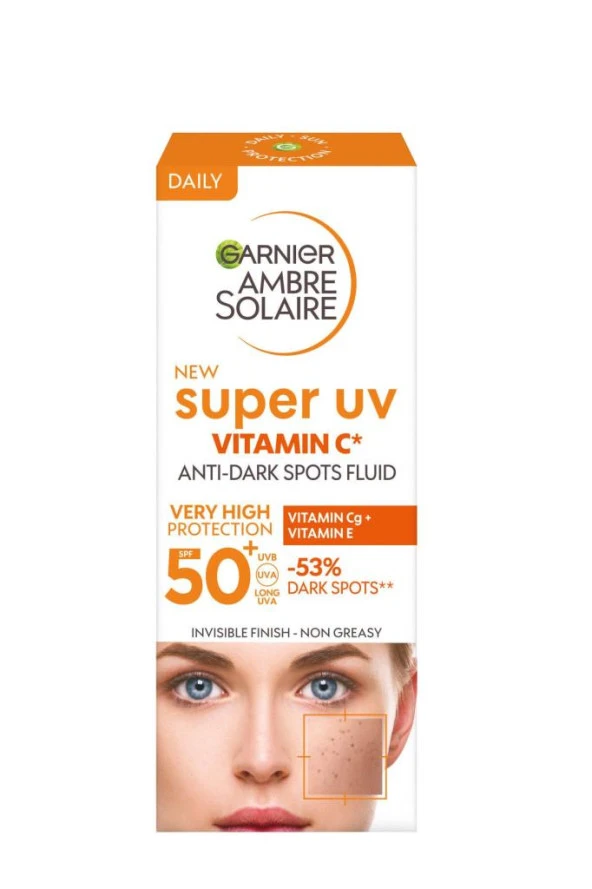 Garnier Ambre Solaire Super UV C Vitamini Koyu Leke Karşıtı Fluid Krem SPF50+ 40ML - 2