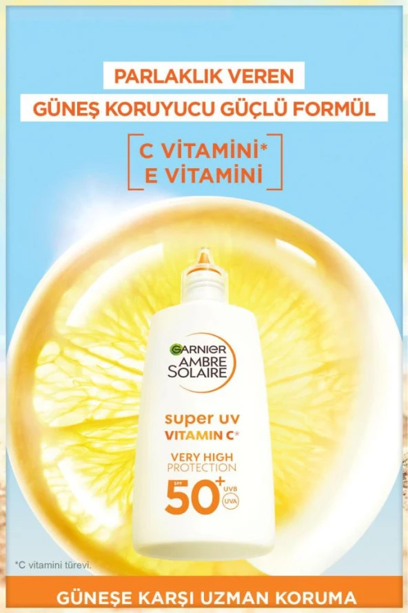 Garnier Ambre Solaire Super UV C Vitamini Koyu Leke Karşıtı Fluid Krem SPF50+ 40ML - 6