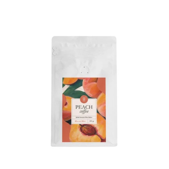 Mim and More Peach Coffee Şeftali Aromalı Kahve Çekirdek Kahve 200 Gr