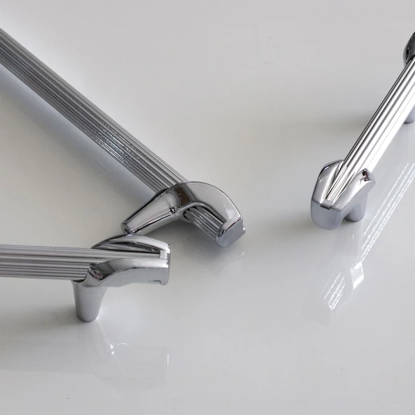 Duru 224 mm Metal Kulp Mutfak Mobilya Dolabı Çekmece Dolap Kulpları Kapak Kulbu Kulpu Krom Renk - Resim 2
