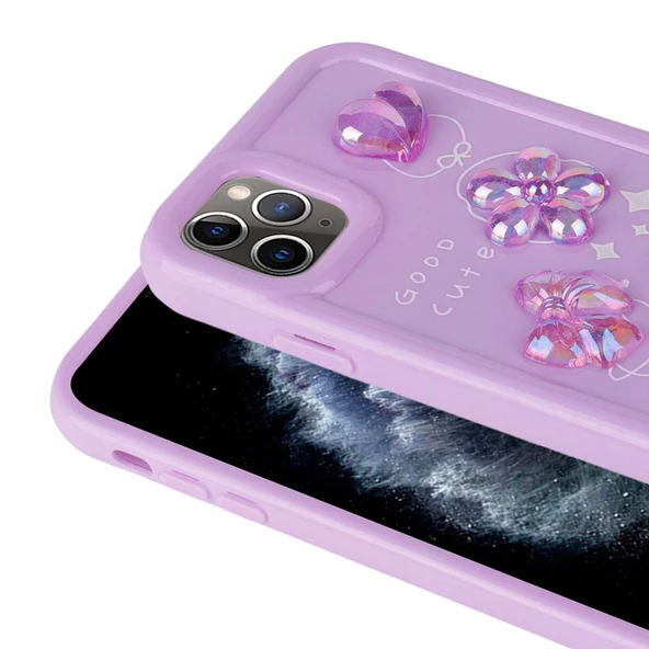 Apple iPhone 11 Pro Max Kılıf Kabartma Figürlü Parlak Toys Silikon Kapak - 3