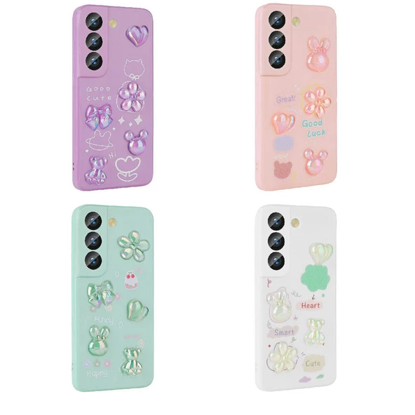 Samsung Galaxy S21 FE Kılıf Kabartma Figürlü Parlak Toys Silikon Kapak - Resim 3
