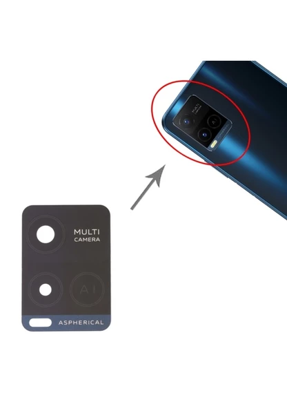 Tkgz Vivo Y33S Arka Kamera Camı Lens Yapışkanlı ürün görseli