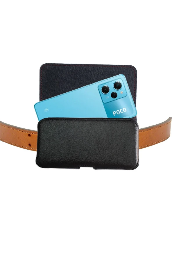 Poco X5 Pro 5g / Poco X5 Gt Kılıfı Kemere Takılan Bel Kemer Kapaklı Kılıf ürün görseli