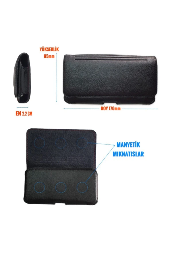 Redmi Note 11 Pro - Note 11t Pro+ Kemer Kılıf Kemere Takılan Telefon Kılıfı 17 X 8.5 Cm - Resim 2