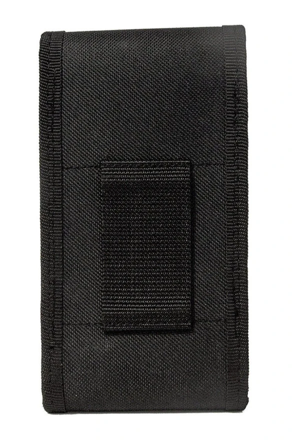 Kanvas Kumaş Cırtlı Kapaklı Kemere Takılan Telefon Kılıfı - Resim 4