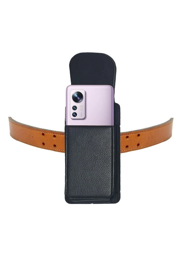 Kemere Takılan Telefon Kılıfı Dik Bel Kemer Kılıfı Kapaklı Mıknatıslı 17.2 X 8.3 Cm