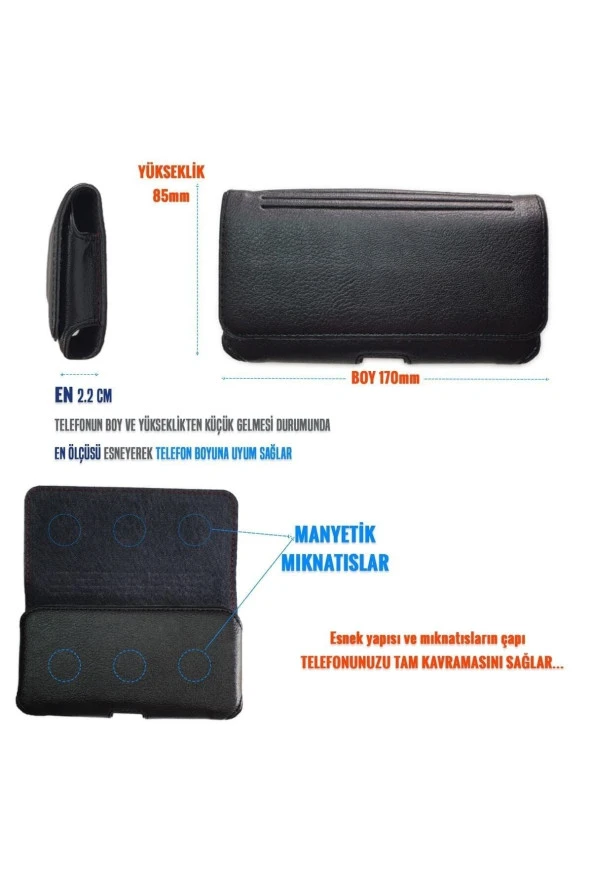 Iphone 12 Pro Max / 13 Pro Max / 14 Pro Max / 14 Plus Kemer Kılıfı Bel Telefon Kapaklı Kılıf - Resim 2