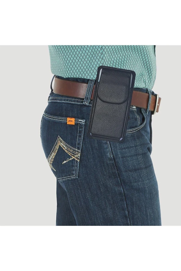 Kemere Takılan Telefon Kılıfı Dik Bel Kemer Kılıfları Kapaklı Mıknatıslı 16.2 X 8 Cm - Resim 3