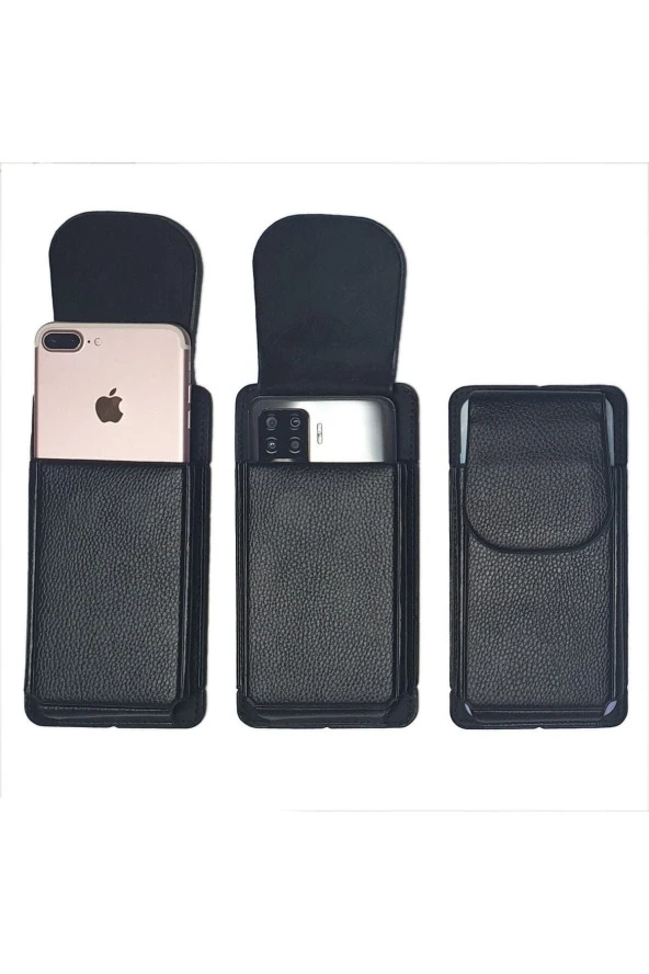 Kemere Takılan Telefon Kılıfı Dik Bel Kemer Kılıfı Kapaklı Mıknatıslı 17.2 X 8.3 Cm - 4