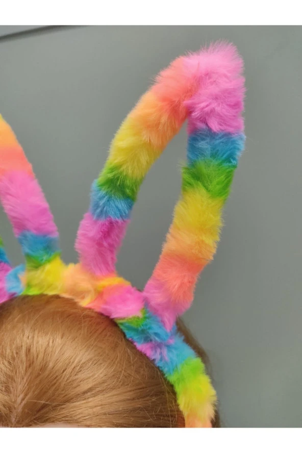 Tavşan Kulak Taç Renkli Peluş Tavşan Kulak Taç - 5