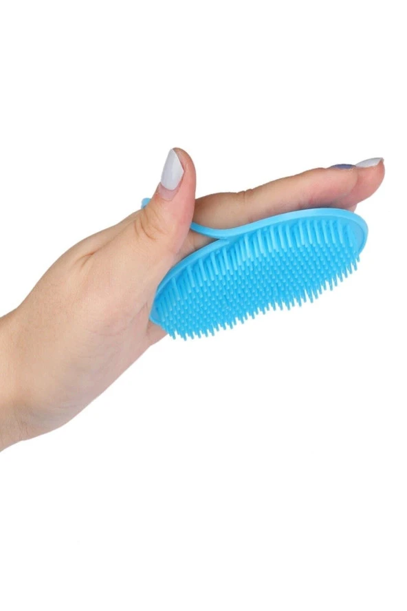 Ele Geçmeli Yıkama Tarağı Pratik Banyo Tarak Saç Masaj Tarağı Asorti - 4