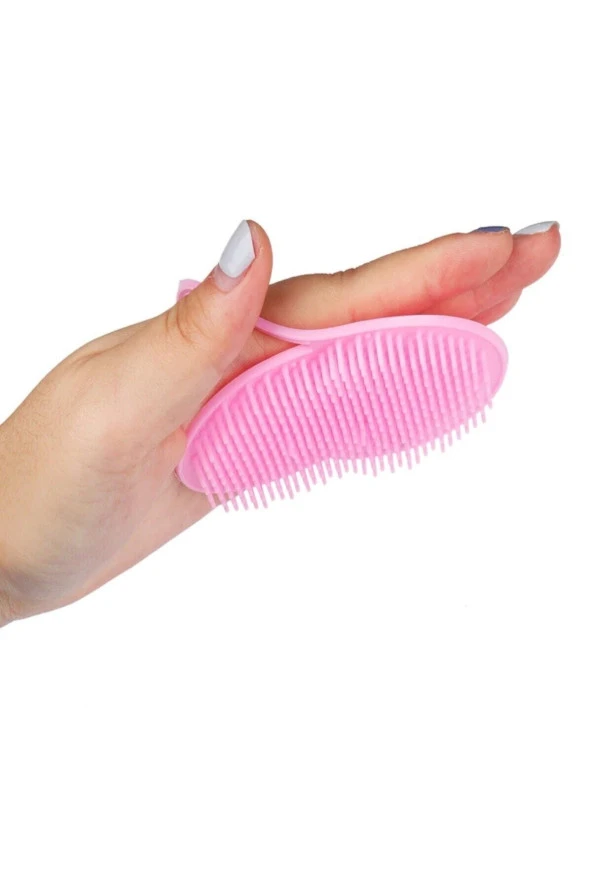 Ele Geçmeli Yıkama Tarağı Pratik Banyo Tarak Saç Masaj Tarağı Asorti - 3