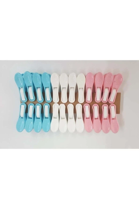 24 Adet Iz Yapmaz Renkli Çamaşır Mandalı Fma04699 ürün görseli