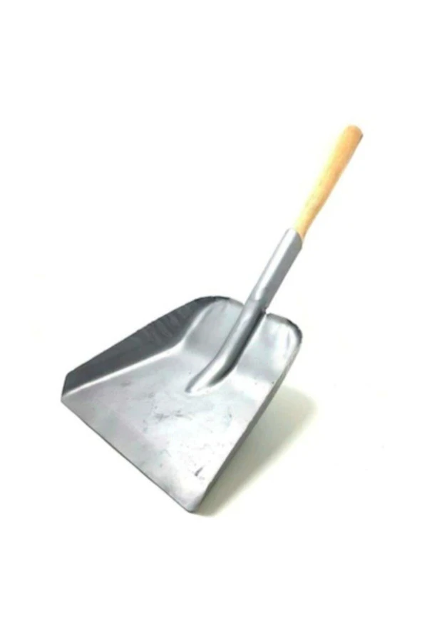 Büyük Boy Ahşap Saplı Metal Kürek , Çöp Ve Kömür Küregi 1 Adet ürün görseli