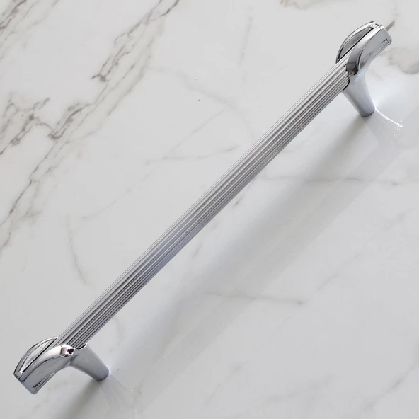 Duru 192 mm Metal Kulp Mobilya Mutfak Dolabı Kulpları Dolap Çekmece Kapak Kulbu Kulpu Krom Renk - Resim 2