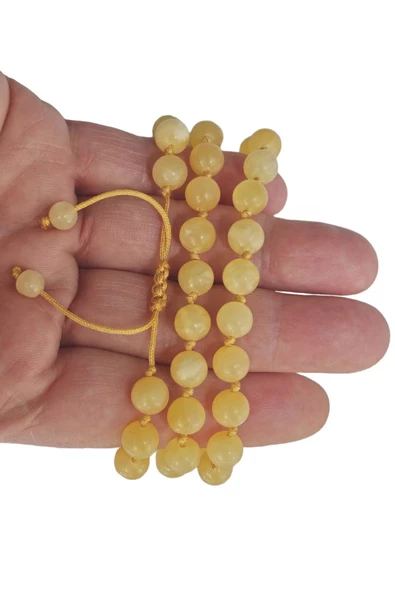 Sarı Kalsit Bileklik Makrome Ayarlı 465-1 - 3