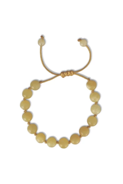 Sarı Kalsit Bileklik Makrome Ayarlı 465-1