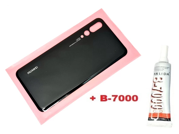 Huawei Uyumlu P20 PRO Arka Pil Batarya Kapağı (CAM+B-7000) SİYAH