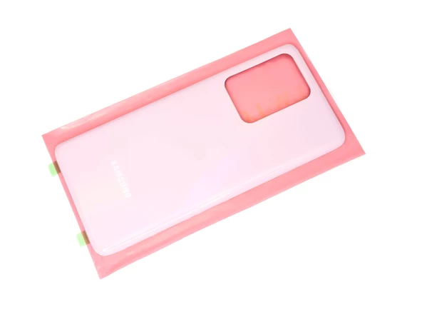 Tkgz Samsung Galaxy S20 UTRA Arka Pil Batarya Kapağı (CAM) PEMBE - Resim 2