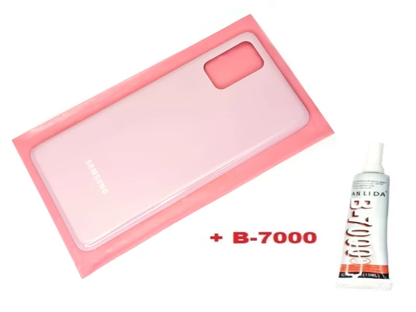 Tkgz Samsung Galaxy S20 PLUS Arka Pil Batarya Kapağı (CAM+B-7000) PEMBE