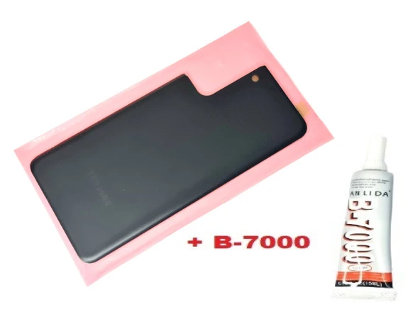 Tkgz Samsung Galaxy S21 PLUS Arka Pil Batarya Kapağı (CAM+B-7000) SİYAH