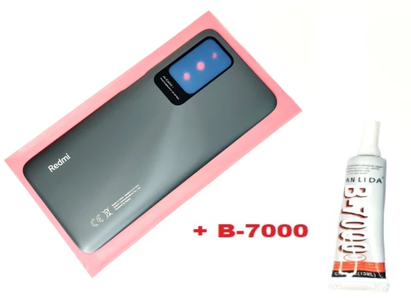 Tkgz Xiaomi Redmi 10 Arka Pil Kapağı (B-7000) FÜME