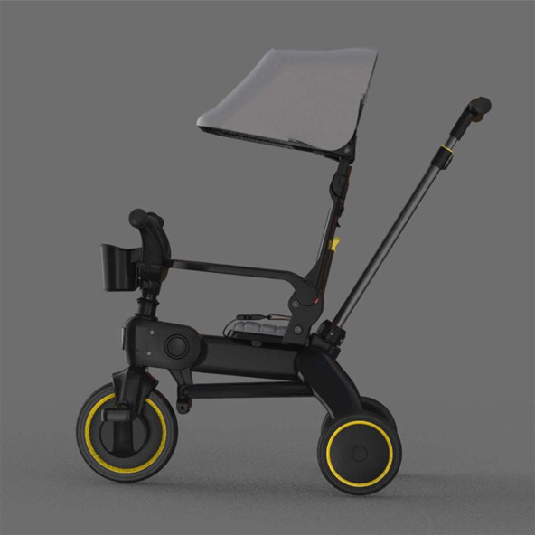 Maxi Taxi Trike Plus F3 Ebeveyn Kontrollü Katlanabilir Bisiklet Gri - 6