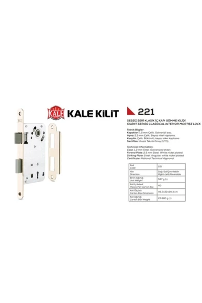 Sessiz Plastik Dilli Oda Kilit 50 Mm - 2